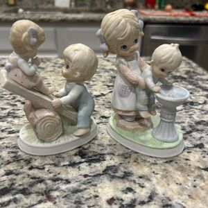 VTG Charming Home Interior Porcelain Figurine Set - Pastel color